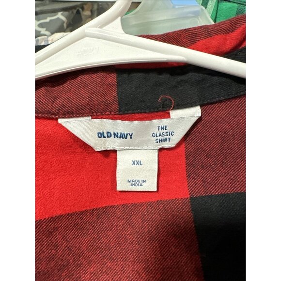 Old Navy Classic Red-Black Buffalo Plaid Button Down Flannal Shirt  Women SZ XXL - Picture 3 of 15